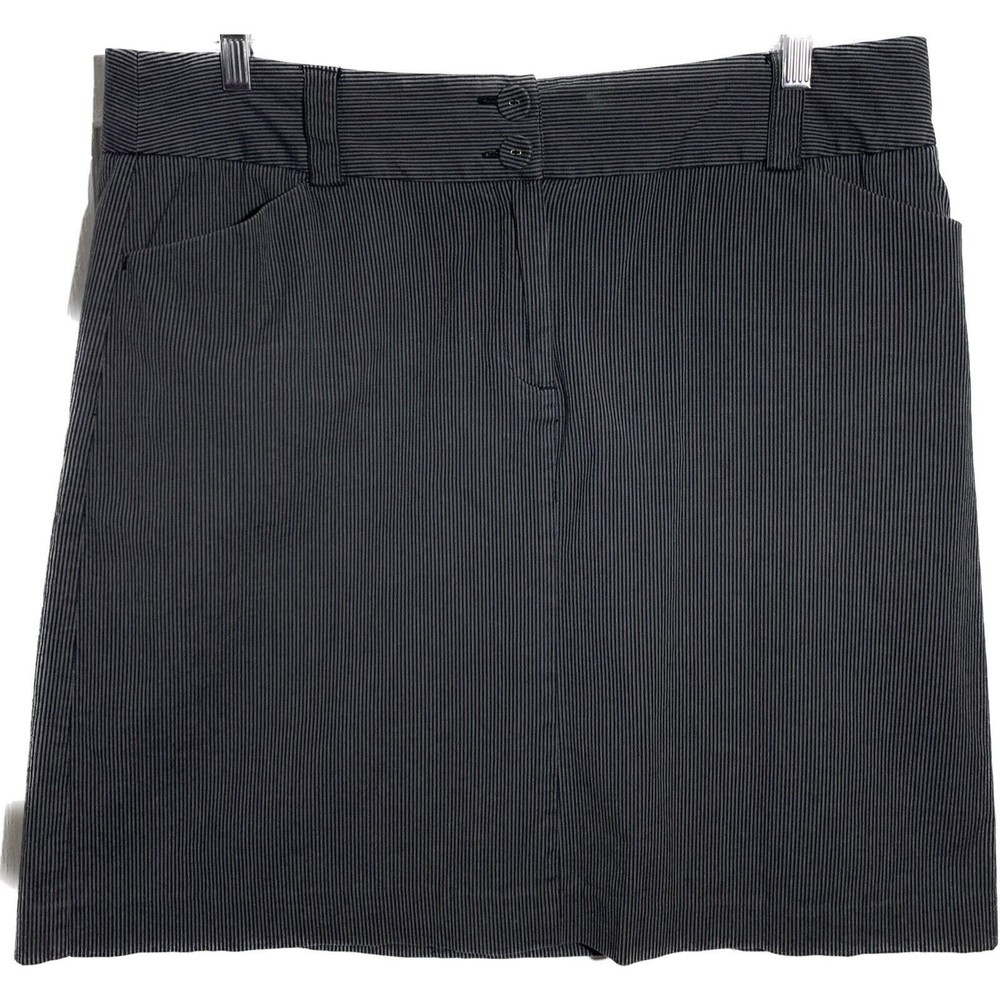 Talbots Women's Size 18 Charcoal Gray Fine Stripe Stretch Mini Skirt